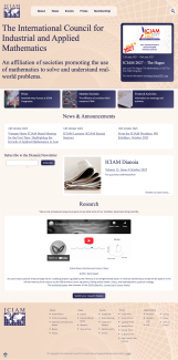 Screengrab of ICIAM.org website